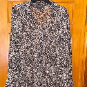 Lane Bryant Sheer Animal Print Top 22/24